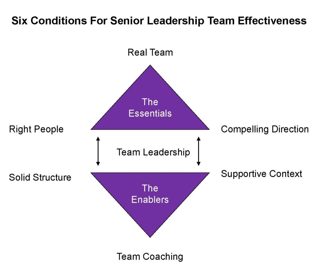 Senior Leadership Team Effectiveness Model - 6 conditions